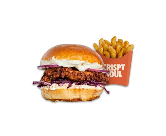 Cream Bzz Burger - menu CRISPY SOUL, poulet frit halal et waffle burgers