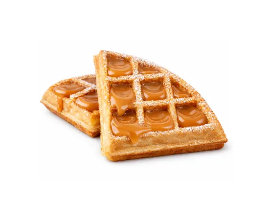 Sweet Waffle Duo Caramel Beurre Salé - menu CRISPY SOUL, poulet frit halal et waffle burgers