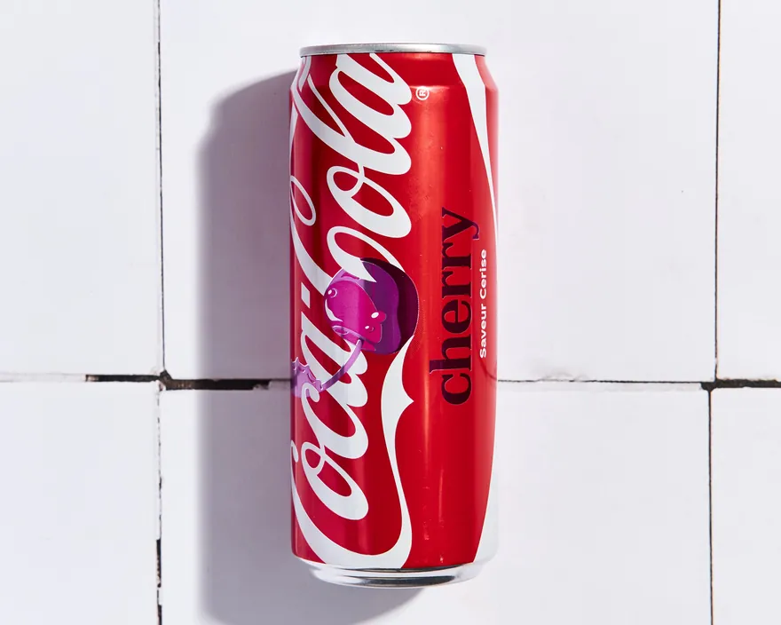 Coca Cherry 33cl - menu CRISPY SOUL, poulet frit halal et waffle burgers