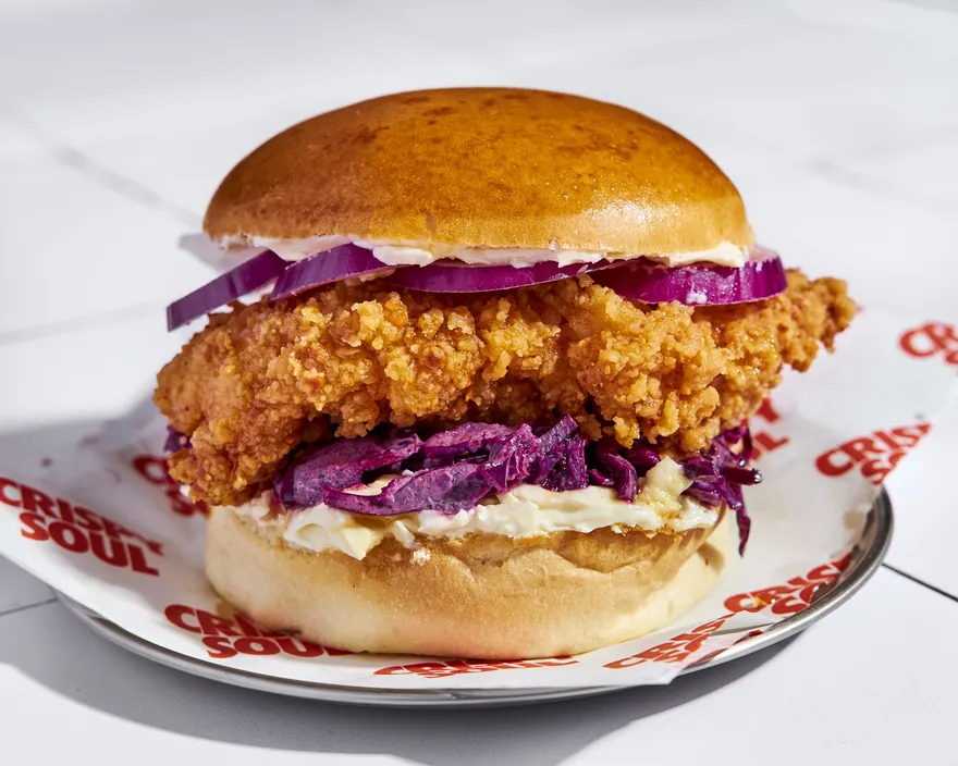 Cream Bzz Burger - menu CRISPY SOUL, poulet frit halal et waffle burgers