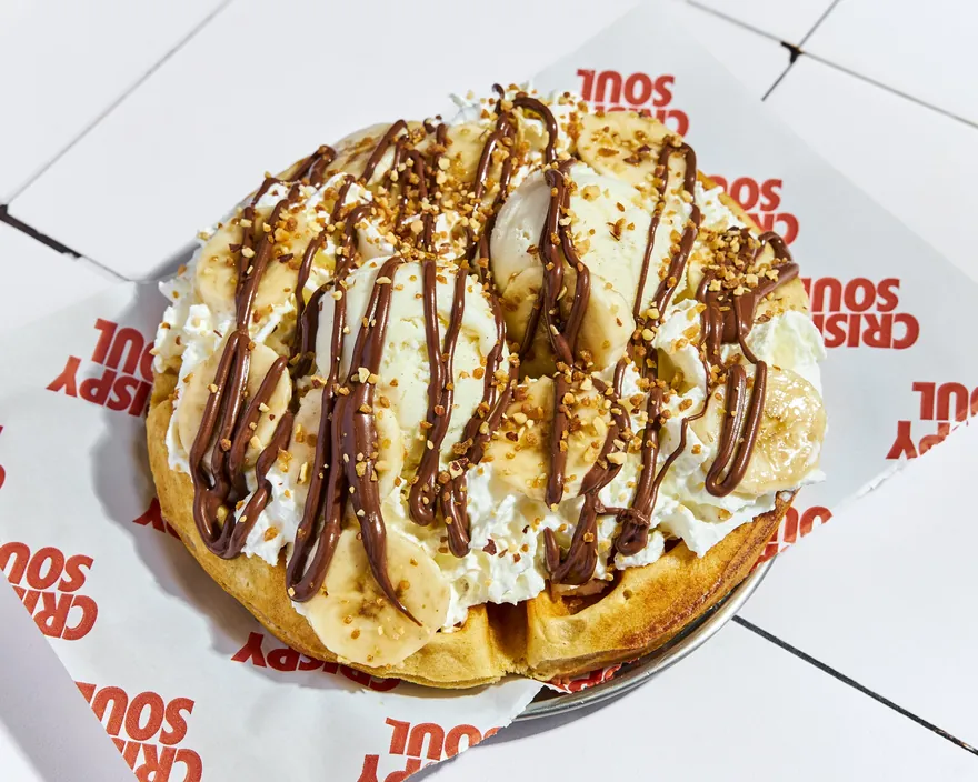 Healthy Waffle - menu CRISPY SOUL, poulet frit halal et waffle burgers