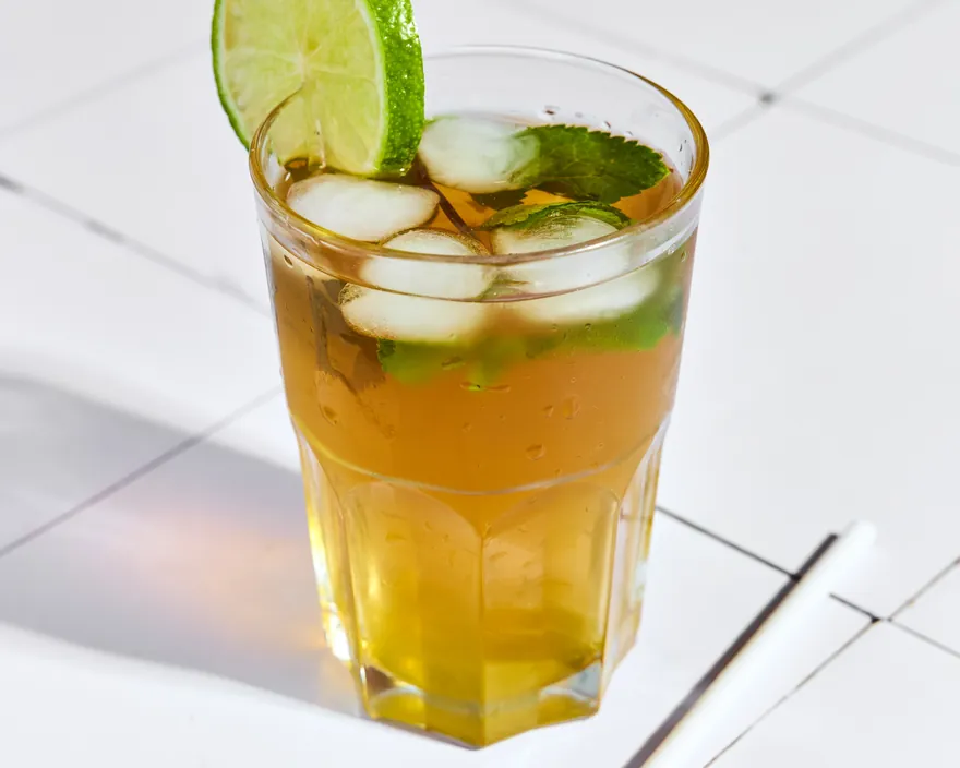 Ice Tea Passion Menthe - menu CRISPY SOUL, poulet frit halal et waffle burgers