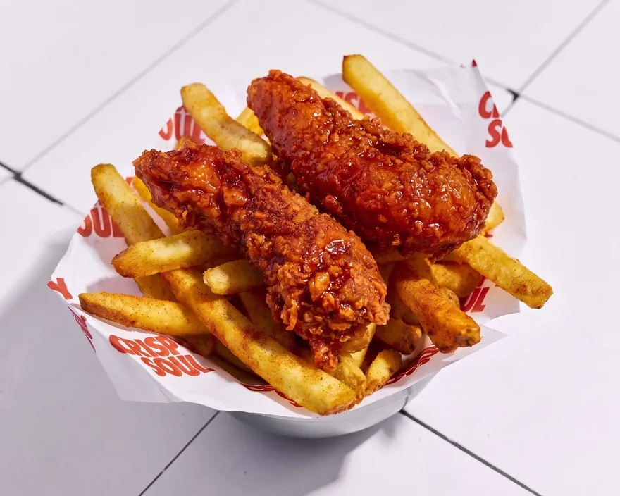 Menu Crispy Tenders - menu CRISPY SOUL, poulet frit halal et waffle burgers