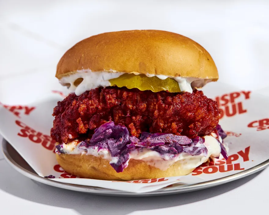 Ranch Slider - menu CRISPY SOUL, poulet frit halal et waffle burgers