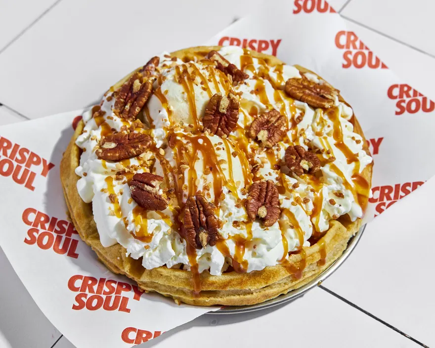Yummy Waffle - menu CRISPY SOUL, poulet frit halal et waffle burgers